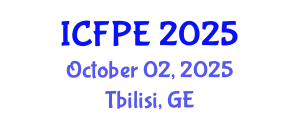 International Conference on Food Process Engineering (ICFPE) October 02, 2025 - Tbilisi, Georgia