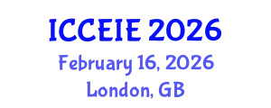 International Conference on Civil, Environmental and Infrastructure Engineering (ICCEIE) February 16, 2026 - London, United Kingdom