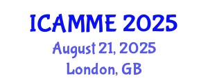 International Conference on Applied Mechanics and Materials Engineering (ICAMME) August 21, 2025 - London, United Kingdom