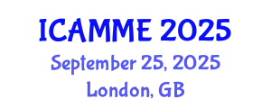 International Conference on Applied Mechanics and Materials Engineering (ICAMME) September 25, 2025 - London, United Kingdom