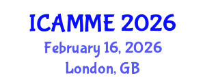 International Conference on Applied Mechanics and Materials Engineering (ICAMME) February 16, 2026 - London, United Kingdom