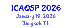 International Conference on Applied Quantum and Statistical Physics (ICAQSP) January 19, 2026 - Bangkok, Thailand