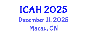 International Conference on Aerodynamics and Hydrodynamics (ICAH) December 11, 2025 - Macau, China