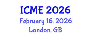 International Conference on Manufacturing Engineering (ICME) February 16, 2026 - London, United Kingdom