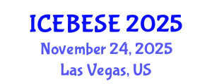 International Conference on Environmental, Biological, Ecological Sciences and Engineering (ICEBESE) November 24, 2025 - Las Vegas, United States