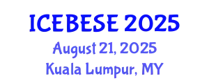 International Conference on Environmental, Biological, Ecological Sciences and Engineering (ICEBESE) August 21, 2025 - Kuala Lumpur, Malaysia