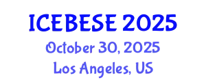 International Conference on Environmental, Biological, Ecological Sciences and Engineering (ICEBESE) October 30, 2025 - Los Angeles, United States