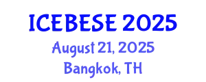 International Conference on Environmental, Biological, Ecological Sciences and Engineering (ICEBESE) August 21, 2025 - Bangkok, Thailand