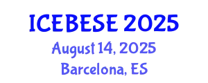 International Conference on Environmental, Biological, Ecological Sciences and Engineering (ICEBESE) August 14, 2025 - Barcelona, Spain