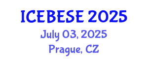International Conference on Environmental, Biological, Ecological Sciences and Engineering (ICEBESE) July 03, 2025 - Prague, Czechia