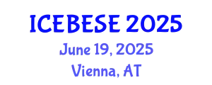 International Conference on Environmental, Biological, Ecological Sciences and Engineering (ICEBESE) June 19, 2025 - Vienna, Austria