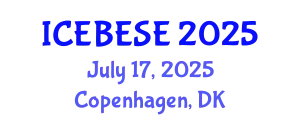 International Conference on Environmental, Biological, Ecological Sciences and Engineering (ICEBESE) July 17, 2025 - Copenhagen, Denmark