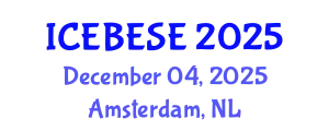 International Conference on Environmental, Biological, Ecological Sciences and Engineering (ICEBESE) December 04, 2025 - Amsterdam, Netherlands