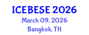 International Conference on Environmental, Biological, Ecological Sciences and Engineering (ICEBESE) March 09, 2026 - Bangkok, Thailand