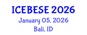 International Conference on Environmental, Biological, Ecological Sciences and Engineering (ICEBESE) January 05, 2026 - Bali, Indonesia