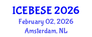 International Conference on Environmental, Biological, Ecological Sciences and Engineering (ICEBESE) February 02, 2026 - Amsterdam, Netherlands