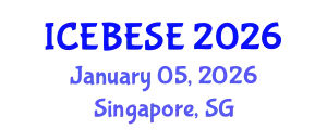 International Conference on Environmental, Biological, Ecological Sciences and Engineering (ICEBESE) January 05, 2026 - Singapore, Singapore