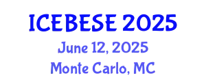 International Conference on Environmental, Biological, Ecological Sciences and Engineering (ICEBESE) June 12, 2025 - Monte Carlo, Monaco