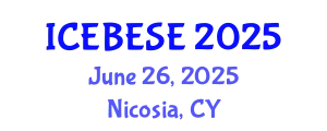 International Conference on Environmental, Biological, Ecological Sciences and Engineering (ICEBESE) June 26, 2025 - Nicosia, Cyprus