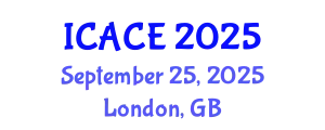 International Conference on Automation and Control Engineering (ICACE) September 25, 2025 - London, United Kingdom