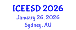International Conference on Ecosystems, Environment and Sustainable Development (ICEESD) January 26, 2026 - Sydney, Australia
