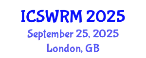 International Conference on Sustainable Water Resources Management (ICSWRM) September 25, 2025 - London, United Kingdom