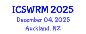 International Conference on Sustainable Water Resources Management (ICSWRM) December 04, 2025 - Auckland, New Zealand