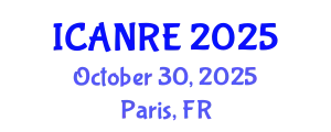 International Conference on Agricultural and Natural Resources Engineering (ICANRE) October 30, 2025 - Paris, France