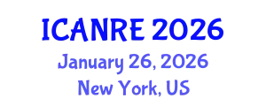 International Conference on Agricultural and Natural Resources Engineering (ICANRE) January 26, 2026 - New York, United States