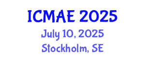 International Conference on Mechanical and Aerospace Engineering (ICMAE) July 10, 2025 - Stockholm, Sweden
