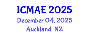 International Conference on Mechanical and Aerospace Engineering (ICMAE) December 04, 2025 - Auckland, New Zealand