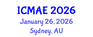 International Conference on Mechanical and Aerospace Engineering (ICMAE) January 26, 2026 - Sydney, Australia