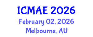 International Conference on Mechanical and Aerospace Engineering (ICMAE) February 02, 2026 - Melbourne, Australia