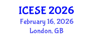 International Conference on Earthquake and Structural Engineering (ICESE) February 16, 2026 - London, United Kingdom
