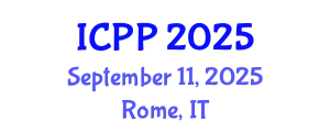 International Conference on Pharmacy and Pharmacology (ICPP) September 11, 2025 - Rome, Italy