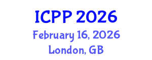 International Conference on Pharmacy and Pharmacology (ICPP) February 16, 2026 - London, United Kingdom