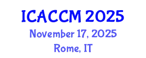 International Conference on Anesthesiology and Critical Care Medicine (ICACCM) November 17, 2025 - Rome, Italy