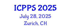 International Conference on Pharmacy and Pharmaceutical Sciences (ICPPS) July 28, 2025 - Zurich, Switzerland