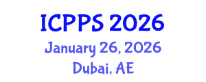 International Conference on Pharmacy and Pharmaceutical Sciences (ICPPS) January 26, 2026 - Dubai, United Arab Emirates