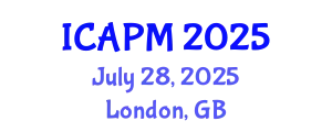 International Conference on Applied Physics and Mathematics (ICAPM) July 28, 2025 - London, United Kingdom