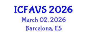 International Conference on Fisheries, Animal and Veterinary Sciences (ICFAVS) March 02, 2026 - Barcelona, Spain