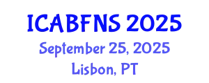 International Conference on Agricultural Biotechnology, Food and Nutritional Sciences (ICABFNS) September 25, 2025 - Lisbon, Portugal