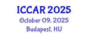 International Conference on Control, Automation and Robotics (ICCAR) October 09, 2025 - Budapest, Hungary