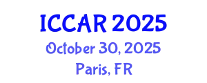 International Conference on Control, Automation and Robotics (ICCAR) October 30, 2025 - Paris, France