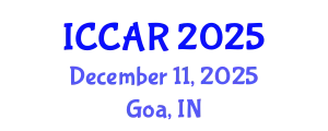 International Conference on Control, Automation and Robotics (ICCAR) December 11, 2025 - Goa, India