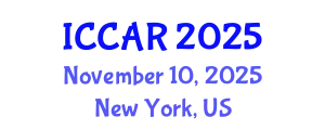 International Conference on Control, Automation and Robotics (ICCAR) November 10, 2025 - New York, United States