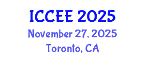 International Conference on Computer and Electrical Engineering (ICCEE) November 27, 2025 - Toronto, Canada