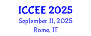 International Conference on Computer and Electrical Engineering (ICCEE) September 11, 2025 - Rome, Italy