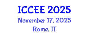 International Conference on Computer and Electrical Engineering (ICCEE) November 17, 2025 - Rome, Italy