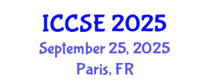 International Conference on Computer and Software Engineering (ICCSE) September 25, 2025 - Paris, France